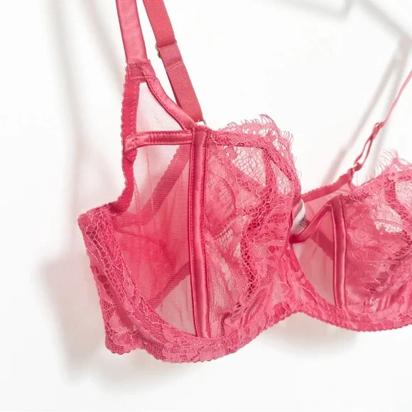 ASOS Hot Pink Lace Corset Lingerie Set - Picture 13 of 16